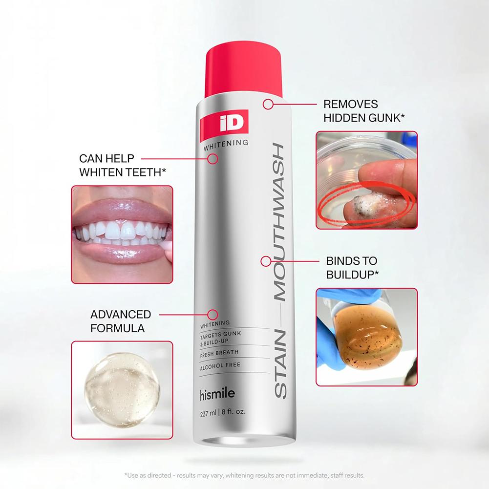 Teeth Whitening Hismile - Hismile iD Alkol İçermeyen Gargara Derinlemesine