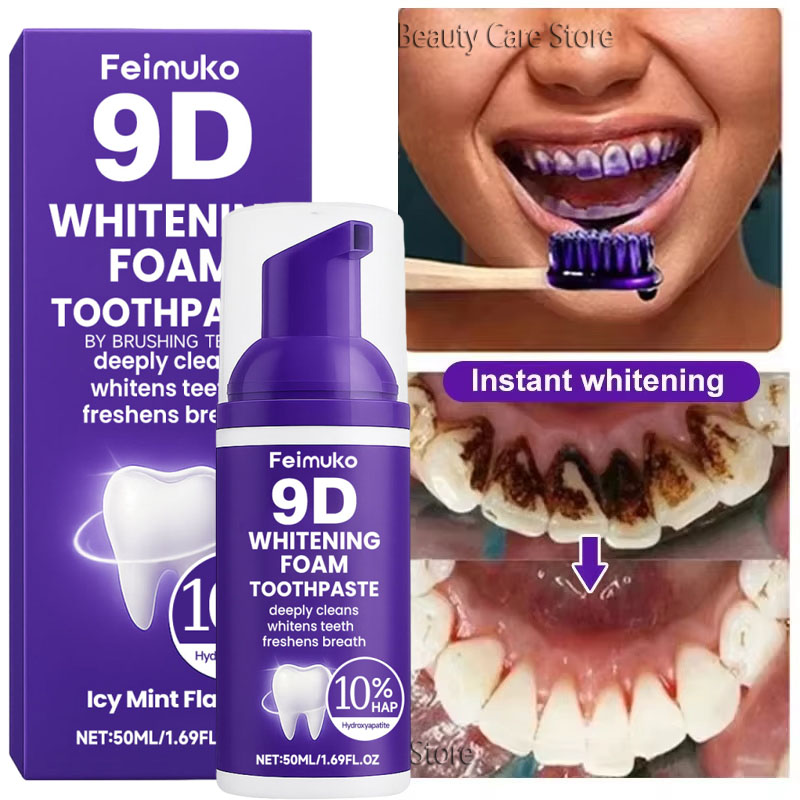 Teeth Whitening Cream - 9D Mor Diş Beyazlatıcı Diş Macunu